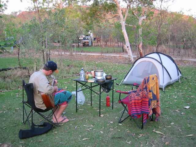 camp at the falls