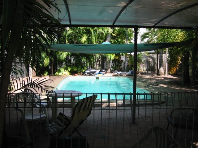 the pool out the back